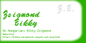 zsigmond bikky business card